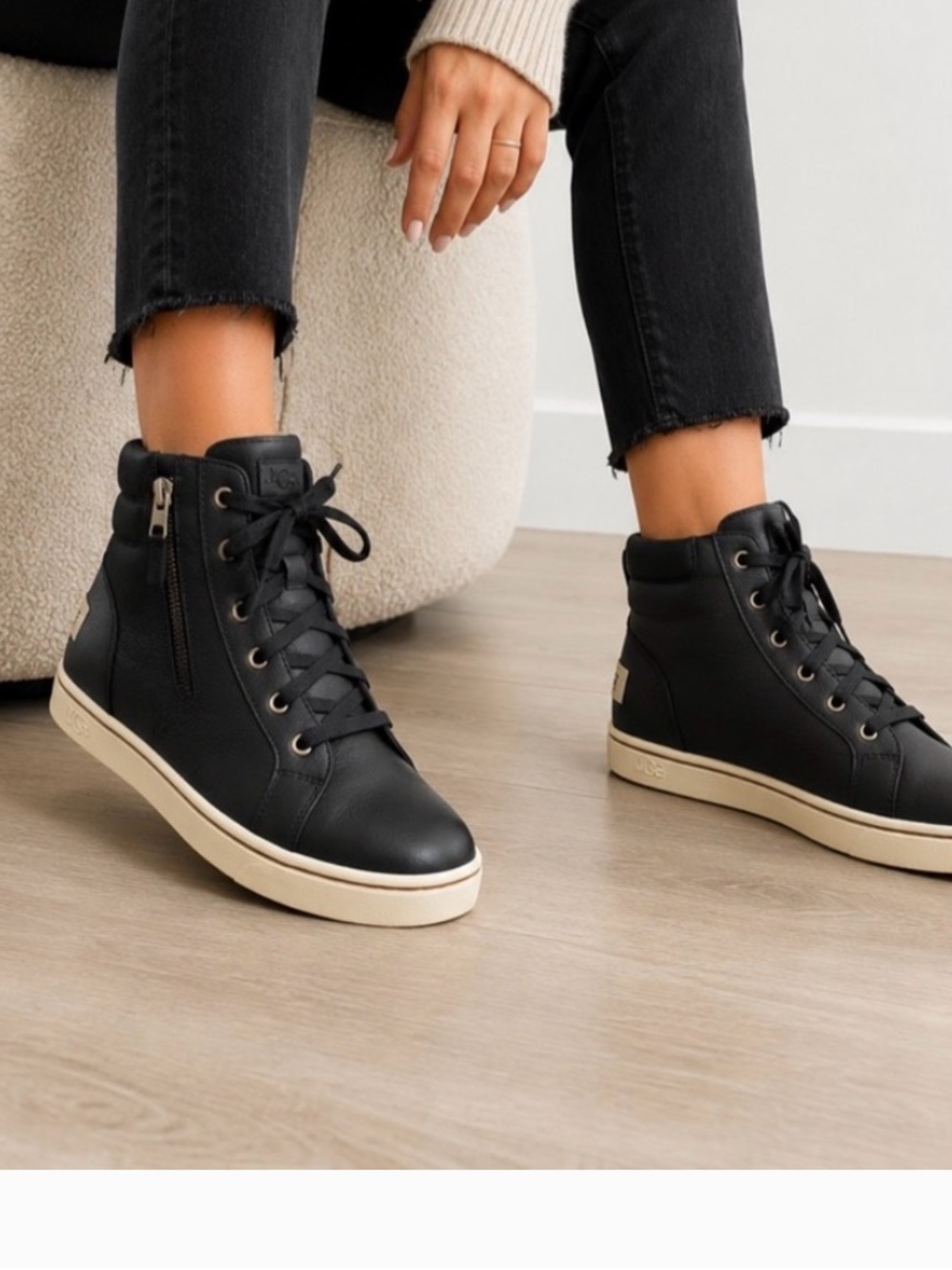 Ugg High-Top Sneakers with Side Zip